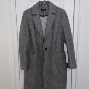 Topshop Grey Peacoat Coat size small